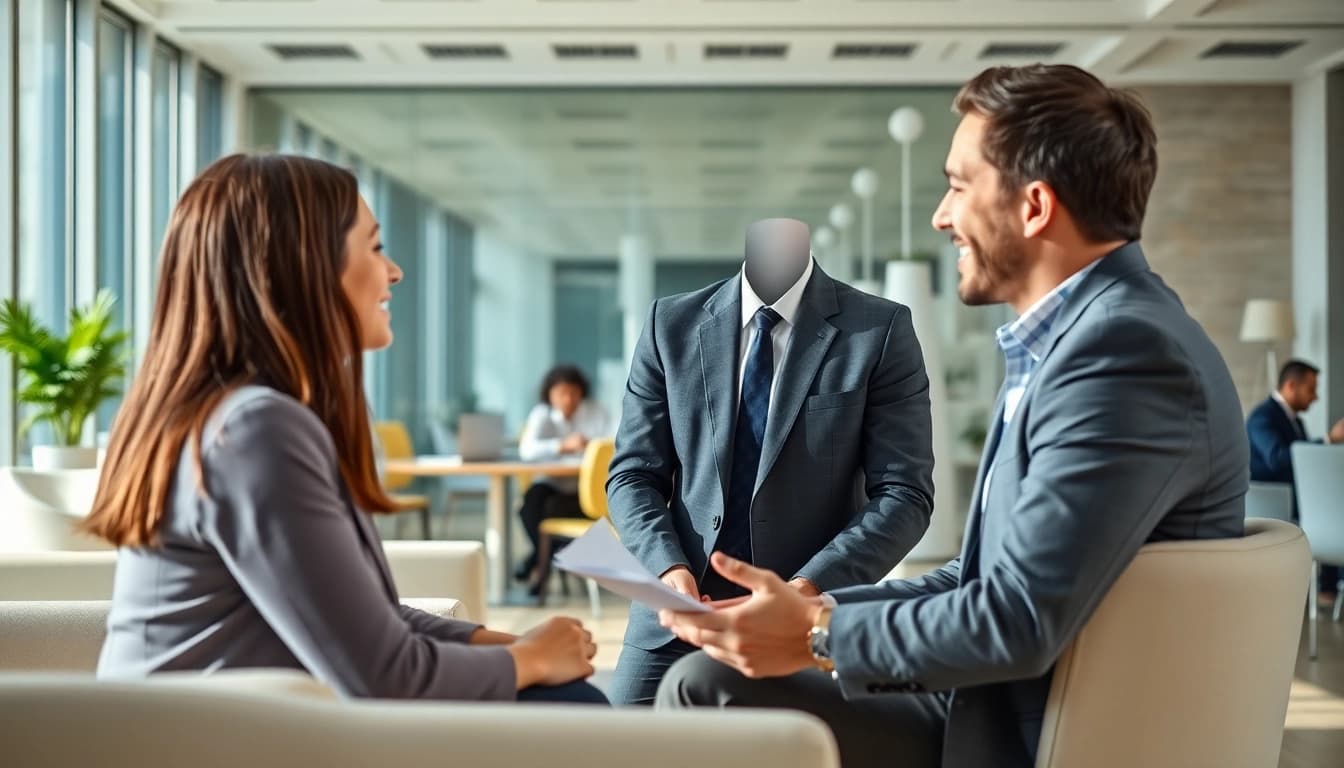 Headhunter Schweiz beim Beratungsgespräch in modernem Büro