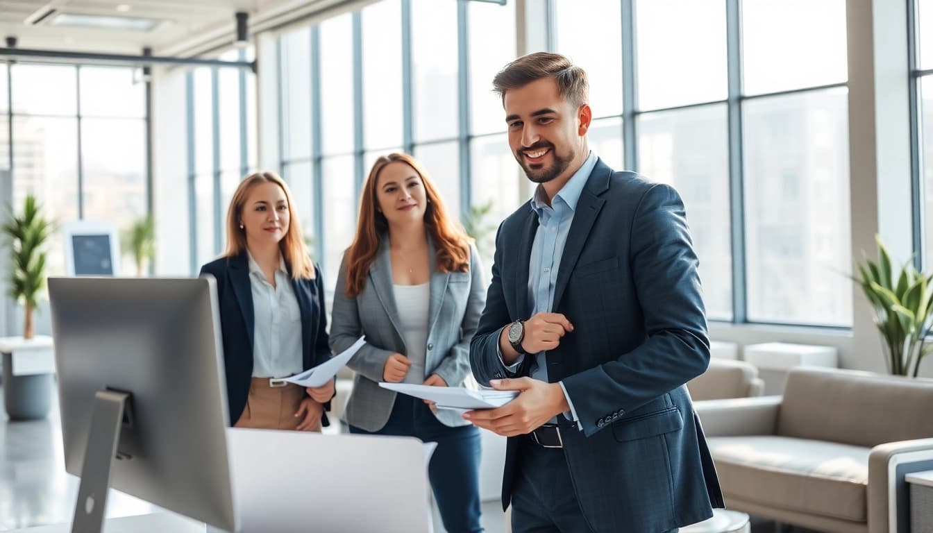 Headhunter Ingenieure bietet professionelle Beratung in einem modernen Büro an.
