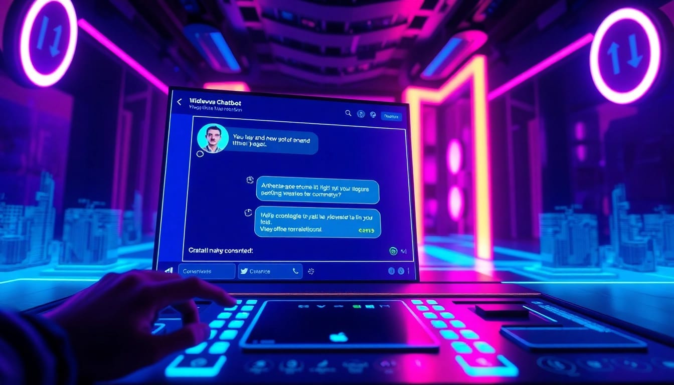 Engaging ai chat nsfw interaction with a captivating AI character in a modern digital interface.