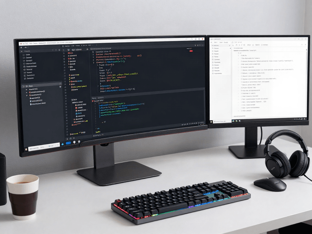 Künstliche Pflanzen für die Wohnung in einem modernen Designumfeld mit Softwareentwicklungselementen.