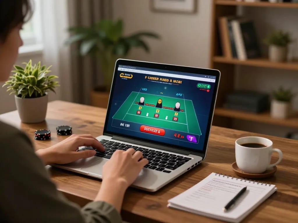 Player enjoying a live dealer blackjack game on F168 platform in cozy home setting