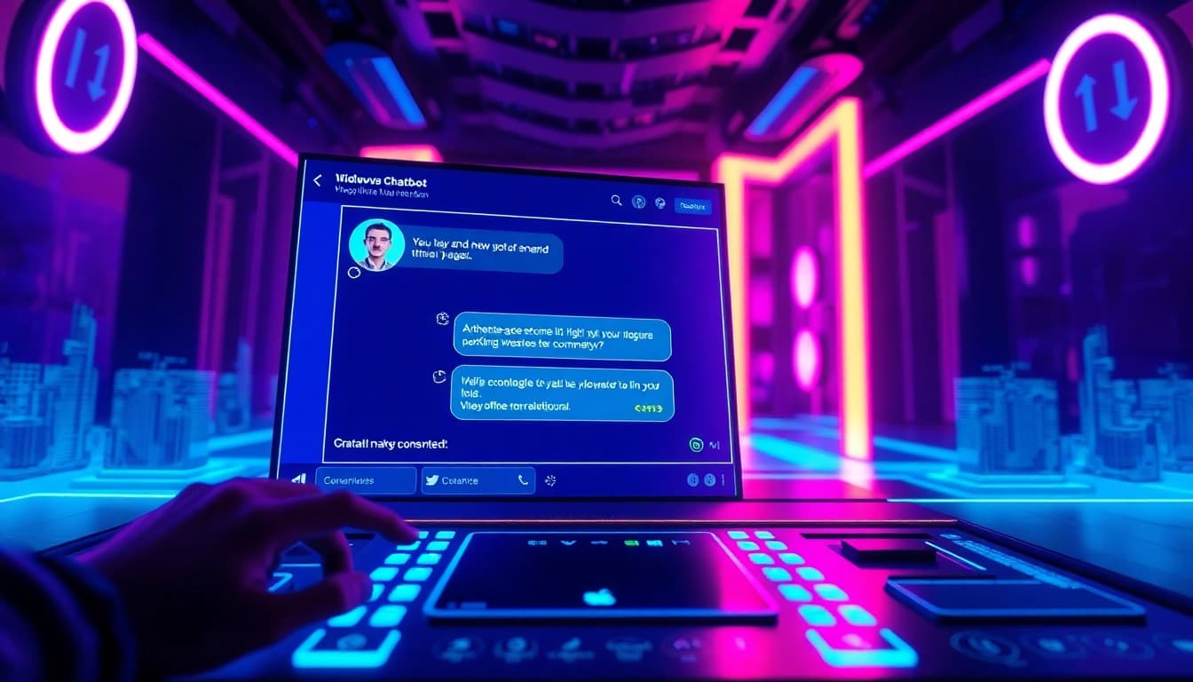Engaging ai chat nsfw interaction with a captivating AI character in a modern digital interface.