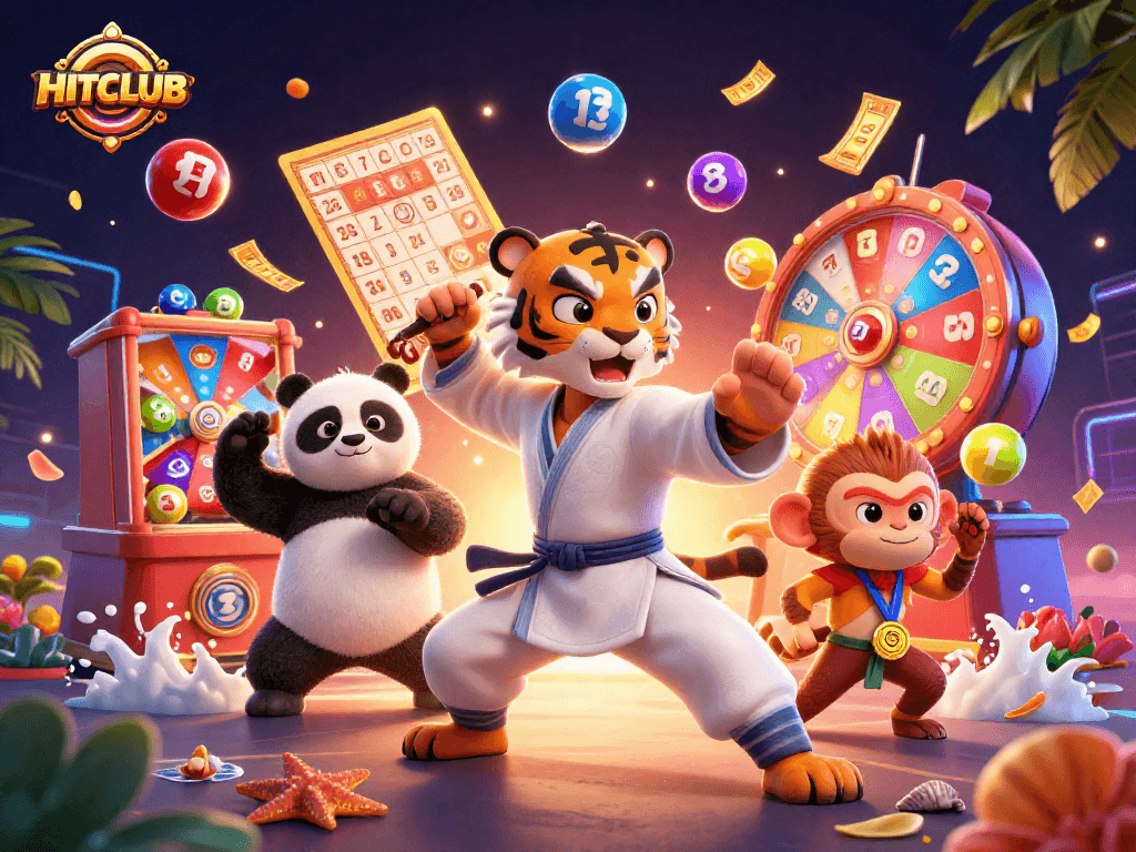 Experience thrilling gameplay at HITCLUB with colorful casino elements and exciting characters.