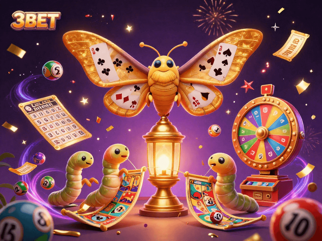Experience exciting moments at 3BET with vibrant lottery games amidst dynamic casino elements.