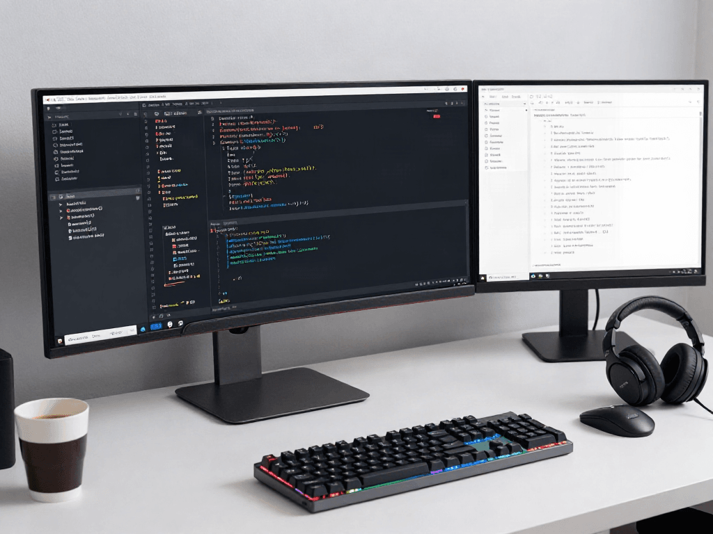 Künstliche Pflanzen für die Wohnung in einem modernen Designumfeld mit Softwareentwicklungselementen.