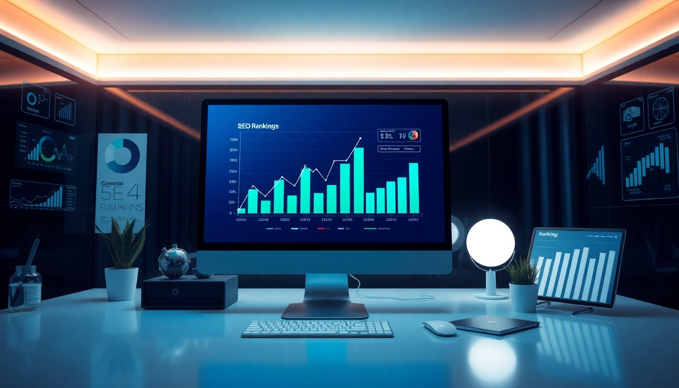 Überwache dein SEO-Ranking mit einer anschaulichen Visualisierung von Keyword-Statistiken und Diagrammen.
