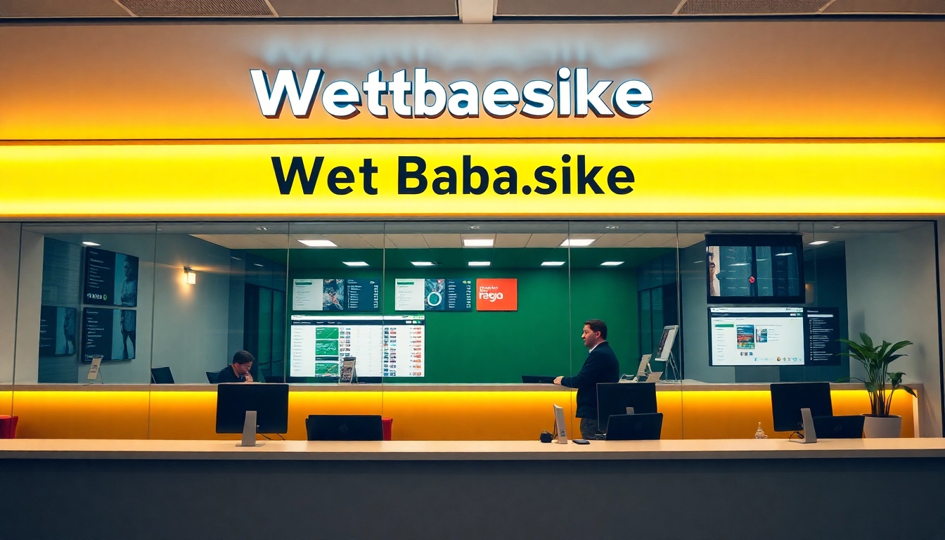 Neue seriöse wettanbieter präsentieren sich in einem ansprechenden Wettbüro mit modernem Design.