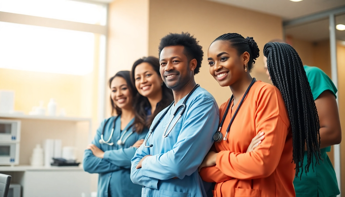 Healthcare professionals engaged in personalgewinnung in der pflege, showcasing teamwork and dedication to patient care.