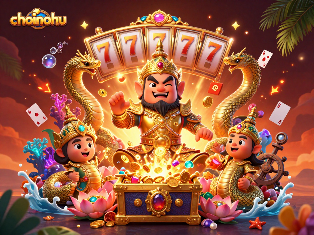 Experience thrilling slots at choinohu with vibrant guardians and dynamic treasure explosion.