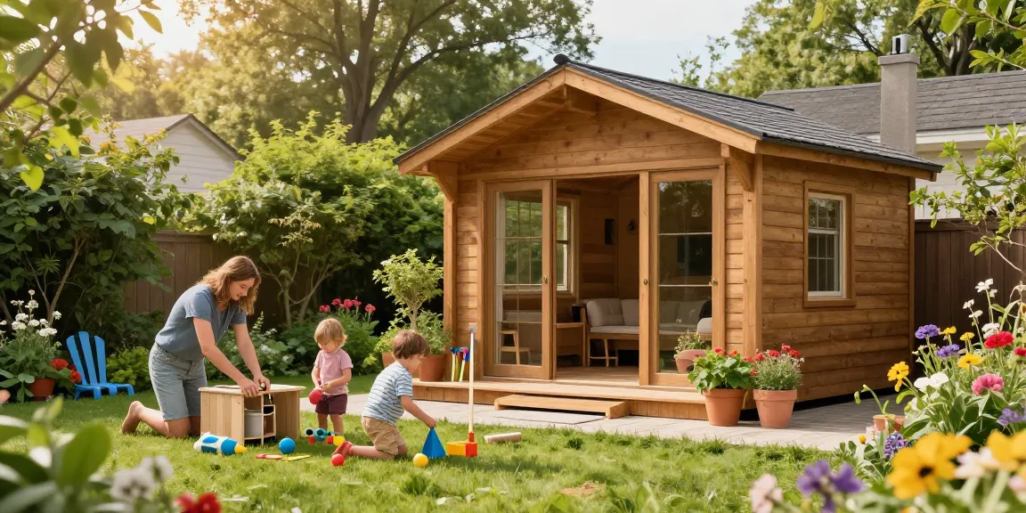 Gartenhaus kaufen für erholsame Zeit im eigenen Garten mit Familie und Freunden.