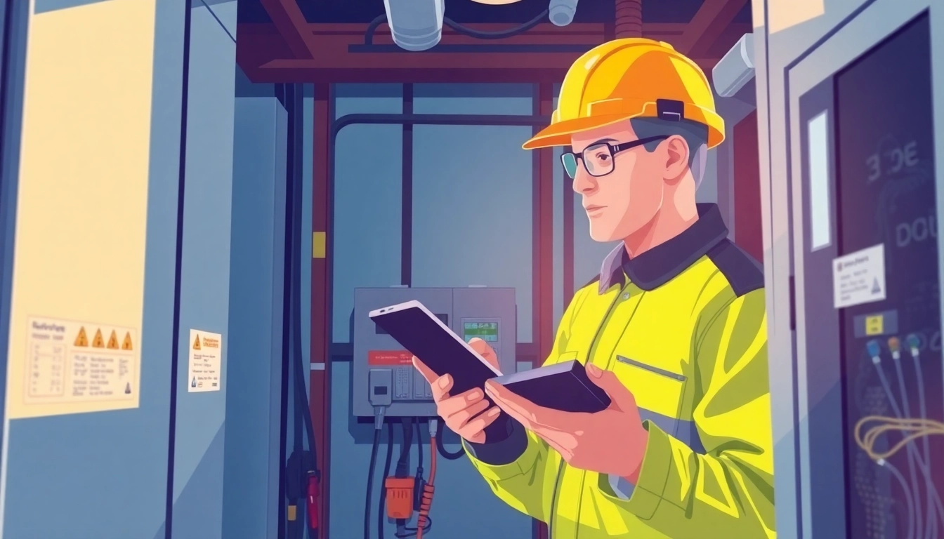 Performing a DGUV V3 Prüfung on electrical devices to ensure safety and compliance.