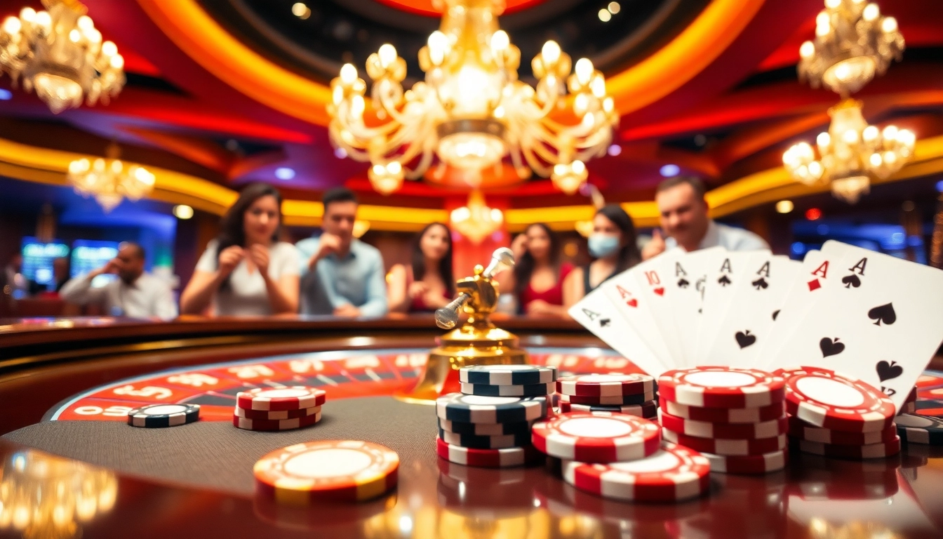 Spannende Casino-Atmosphäre bei casinospielen.de mit Roulette und Spielern.