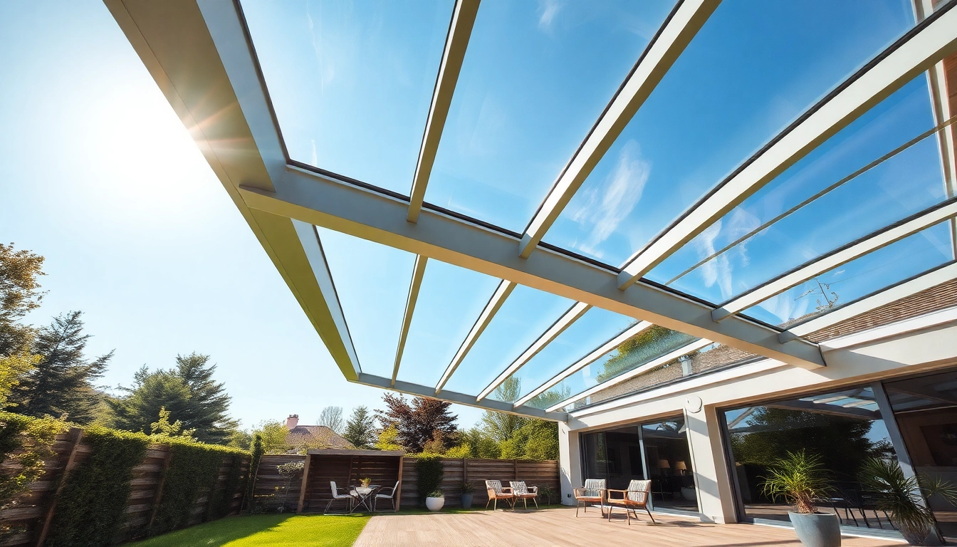Visuelle Darstellung einer Terrassenüberdachung Alu, die modernen Komfort und stilvolle Funktionalität in einem Garten vereint.
