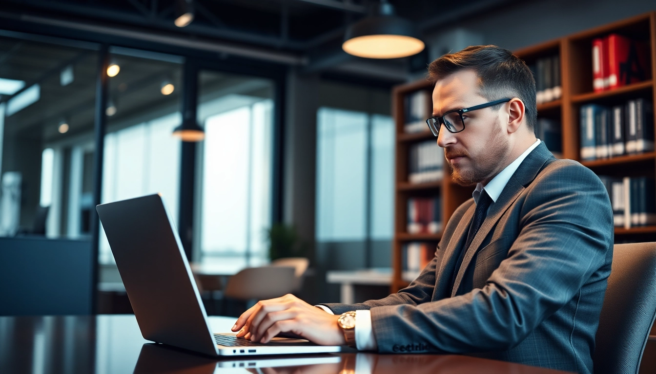 Headhunter bei der Arbeit in einem modernen Büro, auf der Suche nach Talenten.
