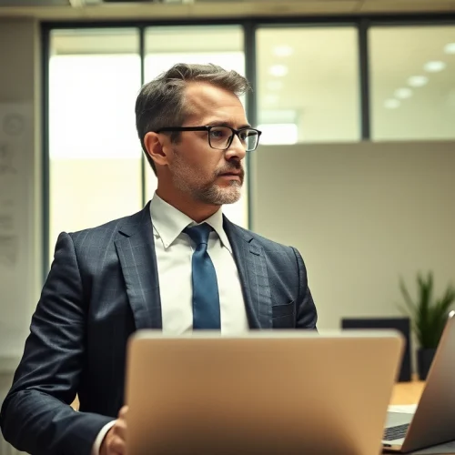 Headhunter Baubranche Beratung in einem modernen Büro mit Plänen.
