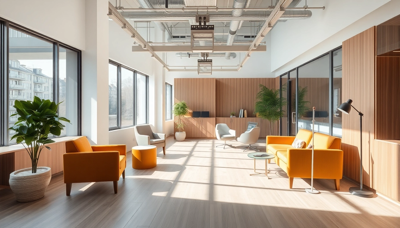 Headhunter Bielefeld: Modernes Büroambiente mit Interviewzonen für Kandidaten.