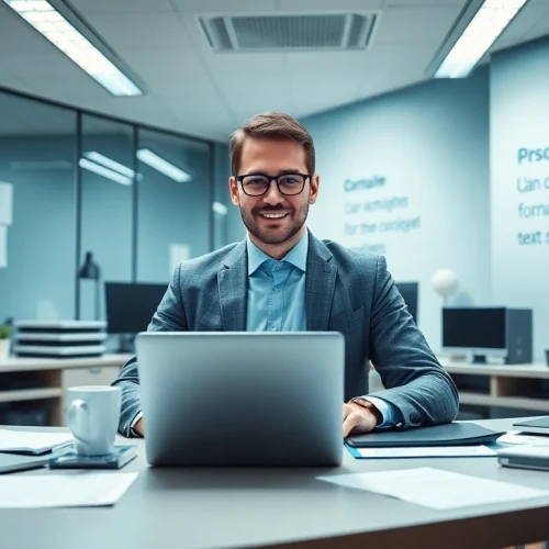 Headhunter IT berät Kandidaten in einem modernen Büro, um optimale Karrieremöglichkeiten zu finden.