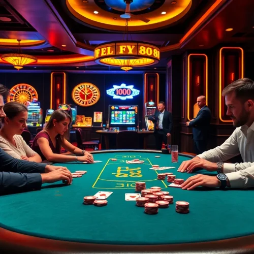 Experience the thrill of FLY 88 at an upscale casino table with high-stakes players.