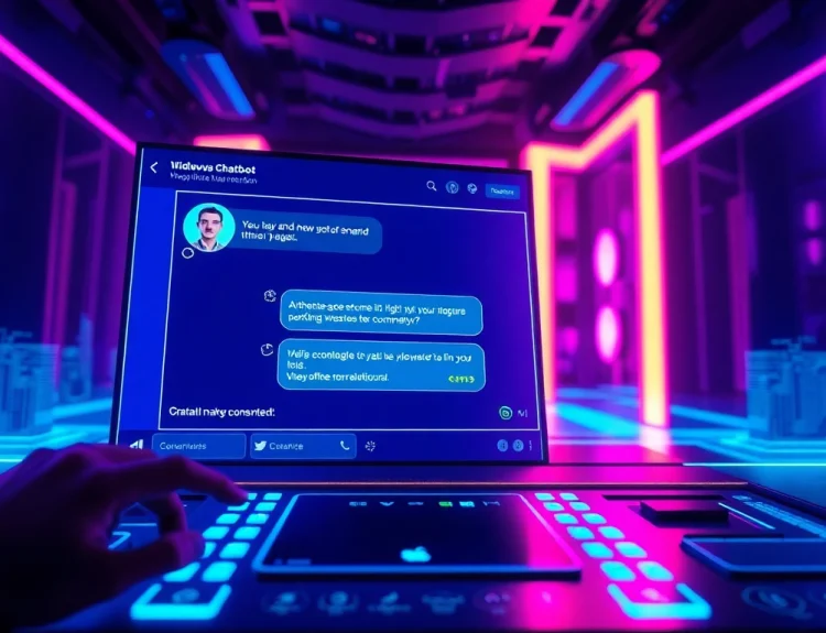 Engaging ai chat nsfw interaction with a captivating AI character in a modern digital interface.