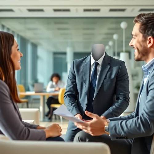 Headhunter Schweiz beim Beratungsgespräch in modernem Büro