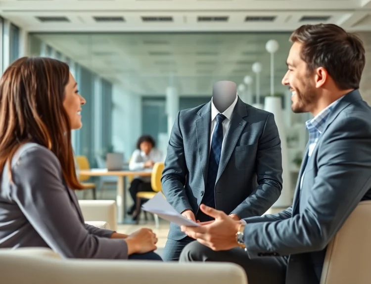 Headhunter Schweiz beim Beratungsgespräch in modernem Büro