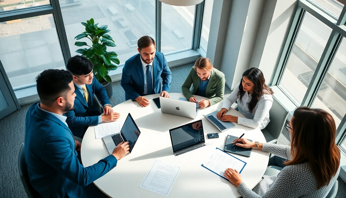 Headhunter IT recruiting diverse talent in a collaborative office meeting environment.