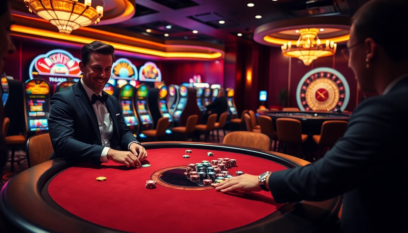 Spüren Sie den Nervenkitzel beim Spielen im nv Casino an einem luxuriösen Poker-Tisch.